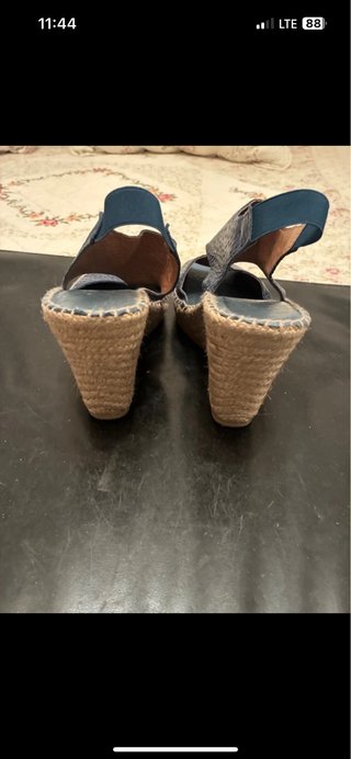 Sandalias de piel azul Talla 38