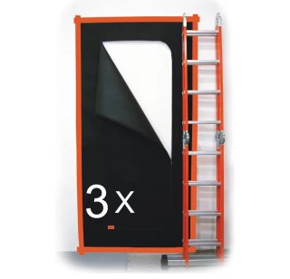 3x Cubre Puertas Obras Naranja