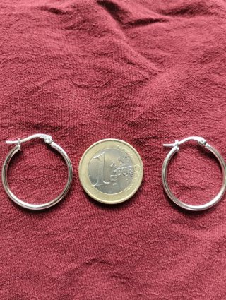 Pendientes de aro con sello 925