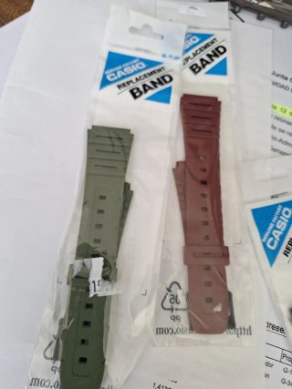 2 Correas Casio Originales para CA53W en colores
