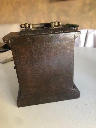 Orologio da tavolo in legno vintage