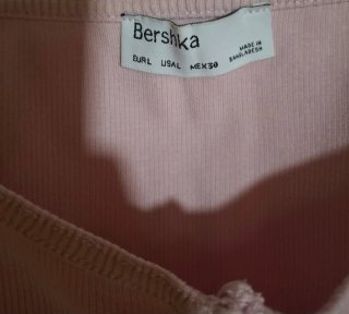 Top Bershka tirantes rosa S/36