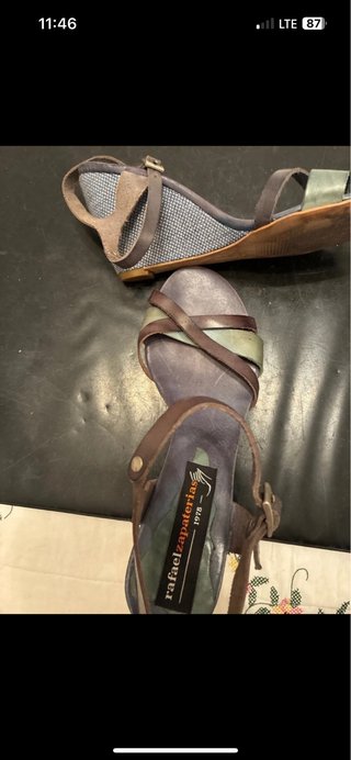 Sandalias Zapatillas Las Piel Talla 39