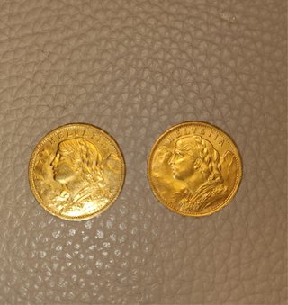 Moneda 24 kl Helvetia Oro 1927 1935