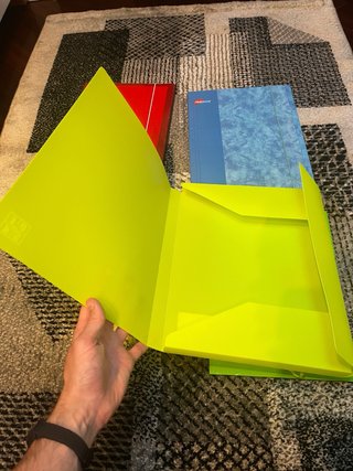 4 Cartelline A4 Cartone+Plastica