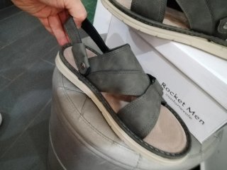 Sandali Uomo N.43 Verde/Beige