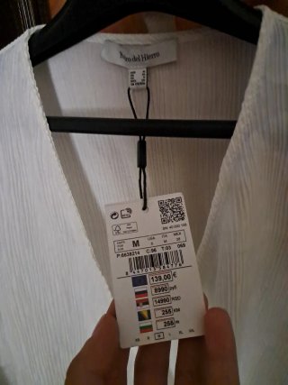 Blusa cruzada Pedro del Hierro blanca
