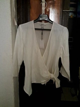 Blusa cruzada Pedro del Hierro blanca