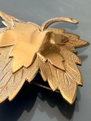 Spilla Monet Foglia Vintage Oro
