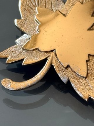 Spilla Monet Foglia Vintage Oro