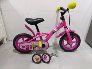 Bicicleta infantil rosa 12 pulgadas