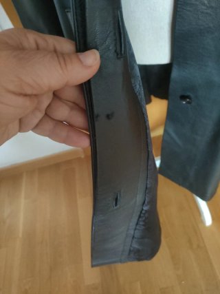 Chaquetón de piel negro