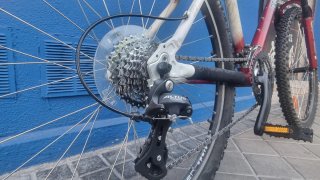 Bicicleta Rockrider MTB Roja/Blanca