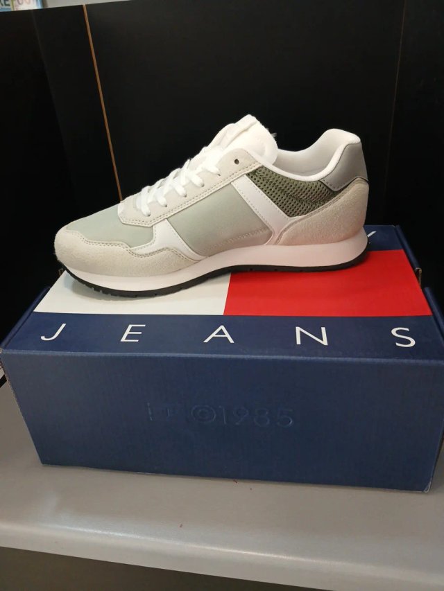 Tênis Tommy Jeans Bege/Cinza Masculino 41 a 46