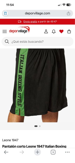 Pantalón corto boxeo Leone Italiano 1947