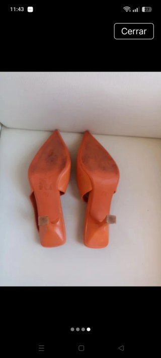 Zapatos de tacón naranja