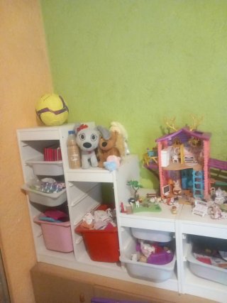 2 Muebles organizadores de juguetes blanco