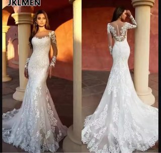 Vestido de Novia Blanco Encaje Sirena