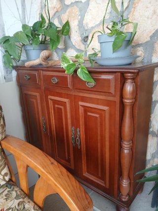 Mueble entrada de madera maciza