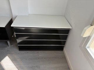 Cómoda 100x40 cm Negra y Blanca