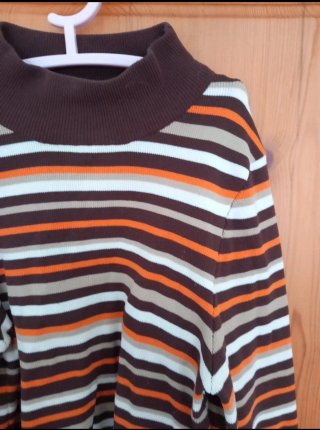 Croptop rayas cuello tortuga