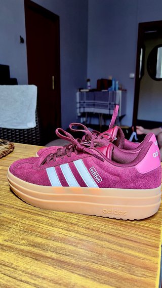 Zapatillas Adidas Suede Rosa y Marrón