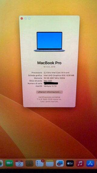 MacBook Pro 16 i9 | 16GB RAM | 1TB SSD