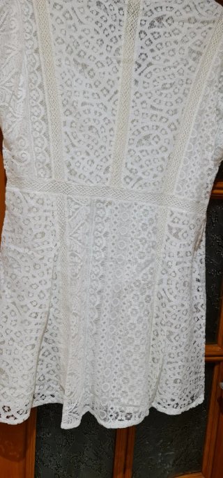 Vestido Blanco Mango Talla L Nuevo