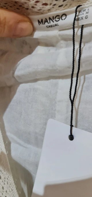 Vestido Blanco Mango Talla L Nuevo