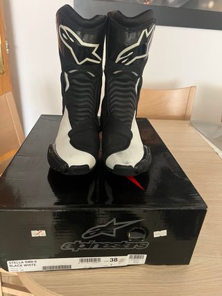 Botas Moto Alpinestars SMX 6 Negras/Blancas