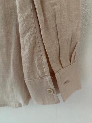 Camisa Beige Lino/Algodón