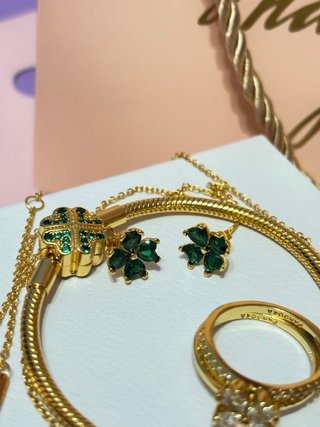 Conjunto Pandora: Pulsera, Anillo collar  Pendient