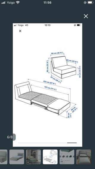 Sofá modular verde con puff