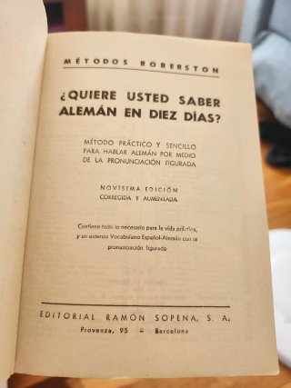 Manual de alemán de 1962. Ed Sopena