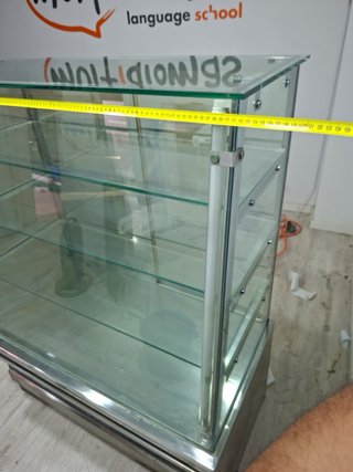 Vitrina expositora cristal y metal