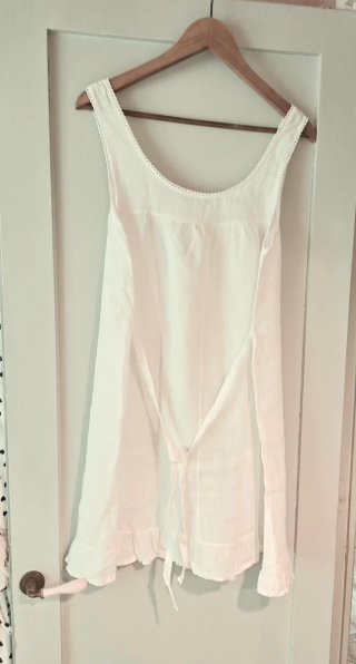Vestido lino blanco tirantes