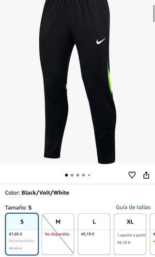 Pantalón chándal Nike negro y amarillo