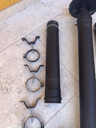Tubos para estufa de pellets Ø80mm
