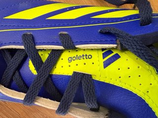 Botas de fútbol Adidas Goletto IX Azul/Amarillo