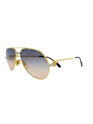 Cartier Vintage Vendome Santos Gold Occhiali
