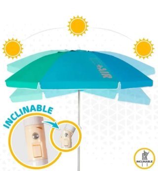 Sombrilla Playa Aktive 220 cm UV50 Antiviento