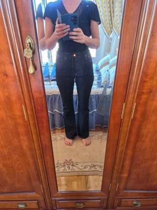 Pantalón vaquero Zara acampanado T.40