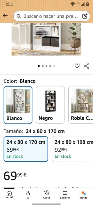 Nuevo Librería Estantería 6 Niveles