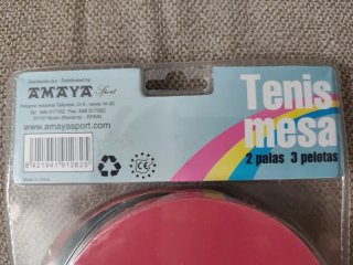 Palas y pelotas de tenis de mesa