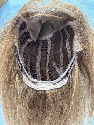 Peluca pelo natural castaño