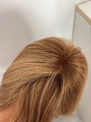 Peluca pelo natural castaño