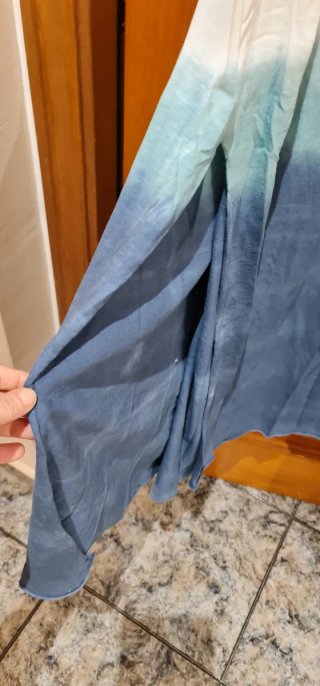 Vestido Valentina Tie-Dye Azul y Blanco Talla Únic