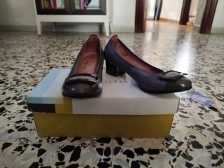 Zapatos planos mujer negros/grises