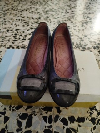 Zapatos planos mujer negros/grises