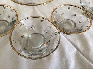 Juego antiguo de 10 copas de macedonia